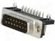 D-Sub  PIN  15  socket  male  7,2mm standard  Locking  screws  THT