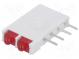 LED  in housing  red  1.8mm  No.of diodes 2  10mA  38°  2V  13mcd