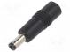 Adapter  Out  5,5/2,1  Plug  straight  Input  5,5/2,5