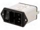 Connector  AC supply  socket  male  1A  250VAC  IEC 60320  10mH