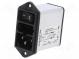 Connector  AC supply  socket  male  2A  250VAC  IEC 60320  4mH  1MΩ
