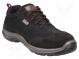 Shoes  Size  45  black  Mat  polyester,suede split leather