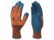 Protective gloves  Size  10  orange-navy blue  latex,polyester