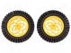 Wheel  yellow-black  Shaft  two sides flattened  Pcs  2  push-in