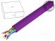 Wire  U/UTP  6  solid  Cu  4x2x23AWG  LSZH  violet  100m  CPR  Eca
