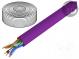 Wire  U/UTP  6  solid  Cu  4x2x23AWG  LSZH  violet  100m  CPR  Dca