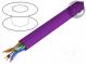 Wire  U/UTP  6  solid  Cu  4x2x23AWG  LSZH  violet  500m  CPR  B2ca