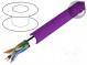 Wire  F/UTP  6  solid  Cu  4x2x23AWG  LSZH  violet  6mm  CPR  Dca