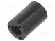 Spacer sleeve  cylindrical  polyamide  M2  L  6mm  Øout  4mm  black