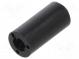 Spacer sleeve  cylindrical  polyamide  M2  L  8mm  Øout  4mm  black