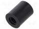 Spacer sleeve  cylindrical  polyamide  M4  L  10mm  Øout  8mm  black
