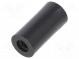 Spacer sleeve  cylindrical  polyamide  M4  L  16mm  Øout  8mm  black