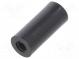 Spacer sleeve  cylindrical  polyamide  M4  L  18mm  Øout  8mm  black