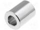 Spacer sleeve  12mm  cylindrical  brass  nickel  Out.diam  10mm