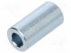 Spacer sleeve  12mm  cylindrical  steel  zinc  Out.diam  6mm