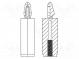 PCB distance  polyamide 66  L  9mm  screwed fole,snap fastener