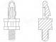 PCB distance  polyamide 66  L  15.9mm  screwed rod,snap fastener
