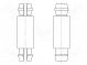 PCB distance  polyamide 66  L  3.2mm  latch/latch  natural