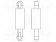 PCB distance  polyamide 66  L  5mm  latch/latch  natural  UL94V-0