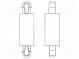 PCB distance  polyamide 66  L  9.5mm  latch/latch  natural