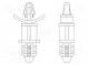 PCB distance  polyamide 66  L  9.5mm  ribbing rod,snap fastener