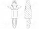 PCB distance  polyamide 66  L  7.9mm  latch/latch  natural