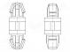 PCB distance  polyamide 66  L  8mm  latch/latch  natural  UL94V-0