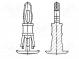 Assembly stud  polyamide 66  L  7.9mm  latch/latch  natural