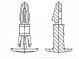 Assembly stud  polyamide 66  L  9.5mm  latch/latch  black  UL94V-2