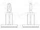 PCB distance  polyamide 66  L  10mm  self-adhesive,snap fastener