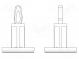 PCB distance  rubber  L  6.4mm  self-adhesive,snap fastener