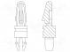 PCB distance  polyamide 66  L  9.5mm  latch/latch  natural