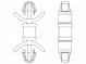 PCB distance  polyamide 66  L  9.5mm  latch/latch  natural