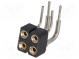 Socket  pin strips  female  PIN  4  turned contacts  angled 90°