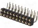 Socket  pin strips  female  PIN  20  turned contacts  angled 90°