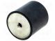Vibration damper  M8  Ø  40mm  rubber  L  40mm  H  8mm  1397N  140N/mm