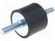 Vibration damper  M6  Ø  25mm  rubber  L  20mm  Thread len  18mm