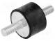 Vibration damper  M8  Ø  30mm  rubber  L  20mm  Thread len  20mm