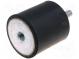Vibration damper  M8  Ø  40mm  rubber  L  40mm  Thread len  23mm