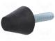 Vibroisolation foot  Ø  20mm  Shore hardness  55±5  407N  96N/mm