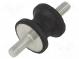 Vibration damper  M8  Ø  30mm  rubber  L  25mm  Thread len  20mm