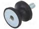 Vibration damper  M8  Ø  30mm  rubber  L  25mm  Thread len  23mm