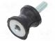Vibration damper  M6  Ø  20mm  rubber  L  19mm  Thread len  18mm