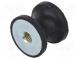 Vibration damper  M8  Ø  30mm  rubber  L  25mm  H  8mm  597N  95N/mm