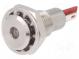 Indicator  LED  flat  24VDC  Cutout  Ø12.1mm  IP67  stainless steel