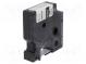 Tape  9mm  5.5m  black  Character colour  white