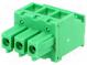 Pluggable terminal block  3.81mm  ways  3  angled  plug  female