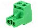 Pluggable terminal block  5.08mm  ways  2  straight  plug  female