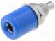 Socket  4mm banana  20A  Cutout  Ø7.5mm  blue  nickel plated  5mΩ
