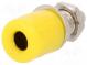 Socket  4mm banana  20A  Cutout  Ø7.5mm  yellow  nickel plated